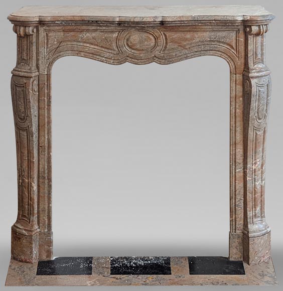 Pompadour mantel in Enjugerais marble-0