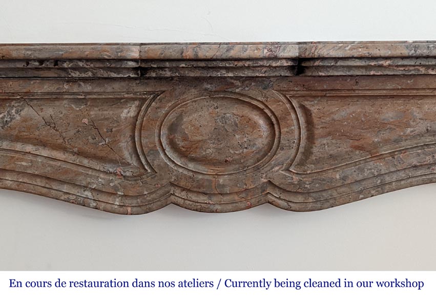 Pompadour mantel in Enjugerais marble-1