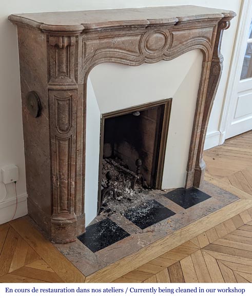 Pompadour mantel in Enjugerais marble-2