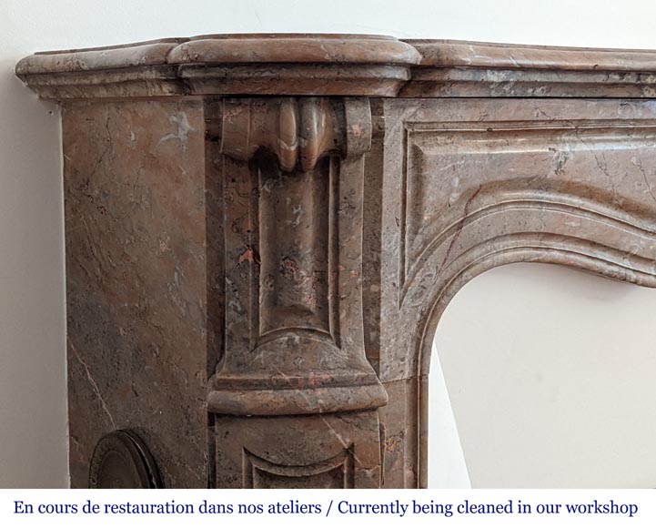 Pompadour mantel in Enjugerais marble-3