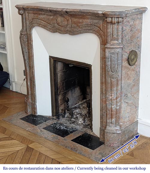 Pompadour mantel in Enjugerais marble-5