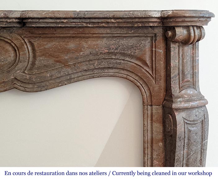 Pompadour mantel in Enjugerais marble-6