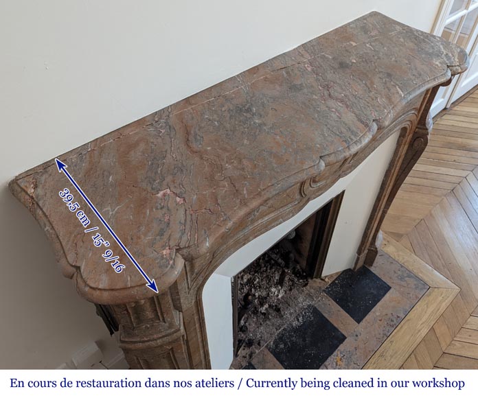 Pompadour mantel in Enjugerais marble-9