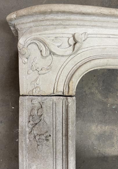 Louis XV period stone mantel-4