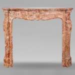 Louis XV style mantel in Breche from Saint-Maximin