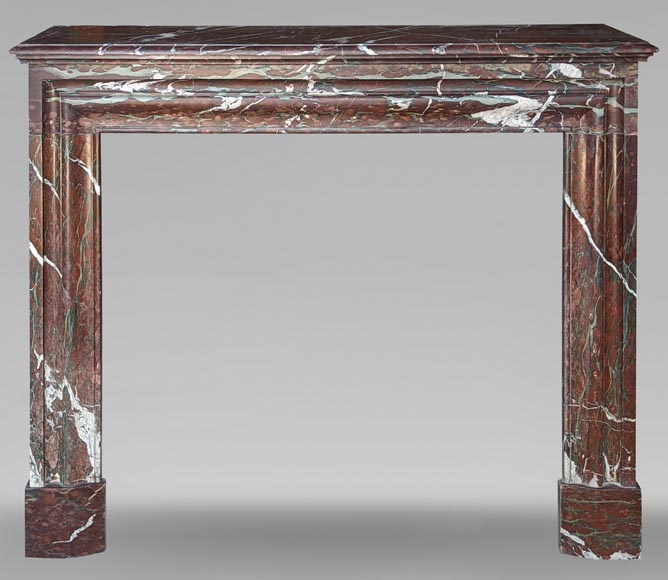Louis XIV style mantel in Griotte marble-0