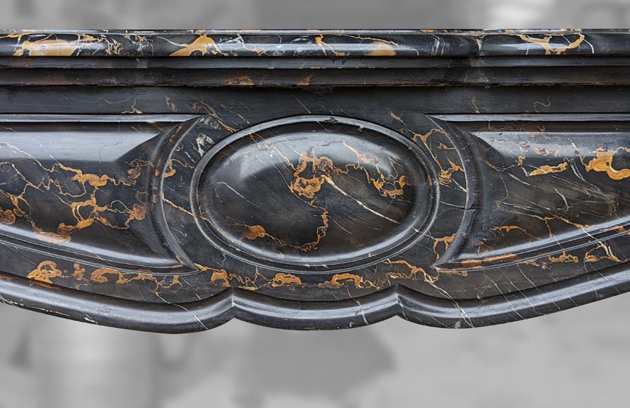 Louis XV style mantel with Portor marble-1