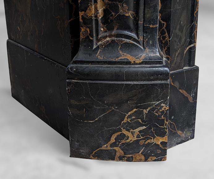 Louis XV style mantel with Portor marble-4