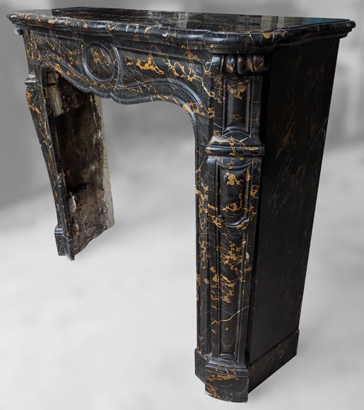 Louis XV style mantel with Portor marble-5