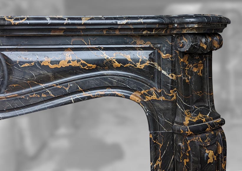 Louis XV style mantel with Portor marble-6