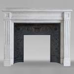 Louis XVI style mantel in Carrara marble