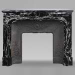 Regence style mantel in Marquina marble
