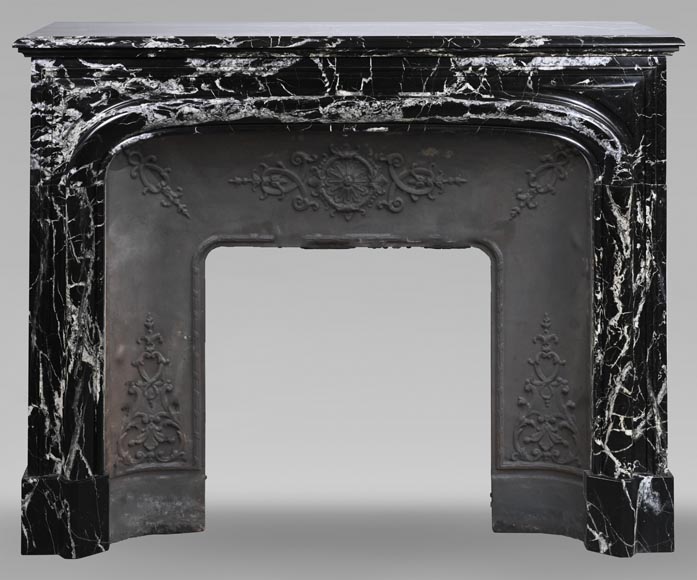 Regence style mantel in Marquina marble-0