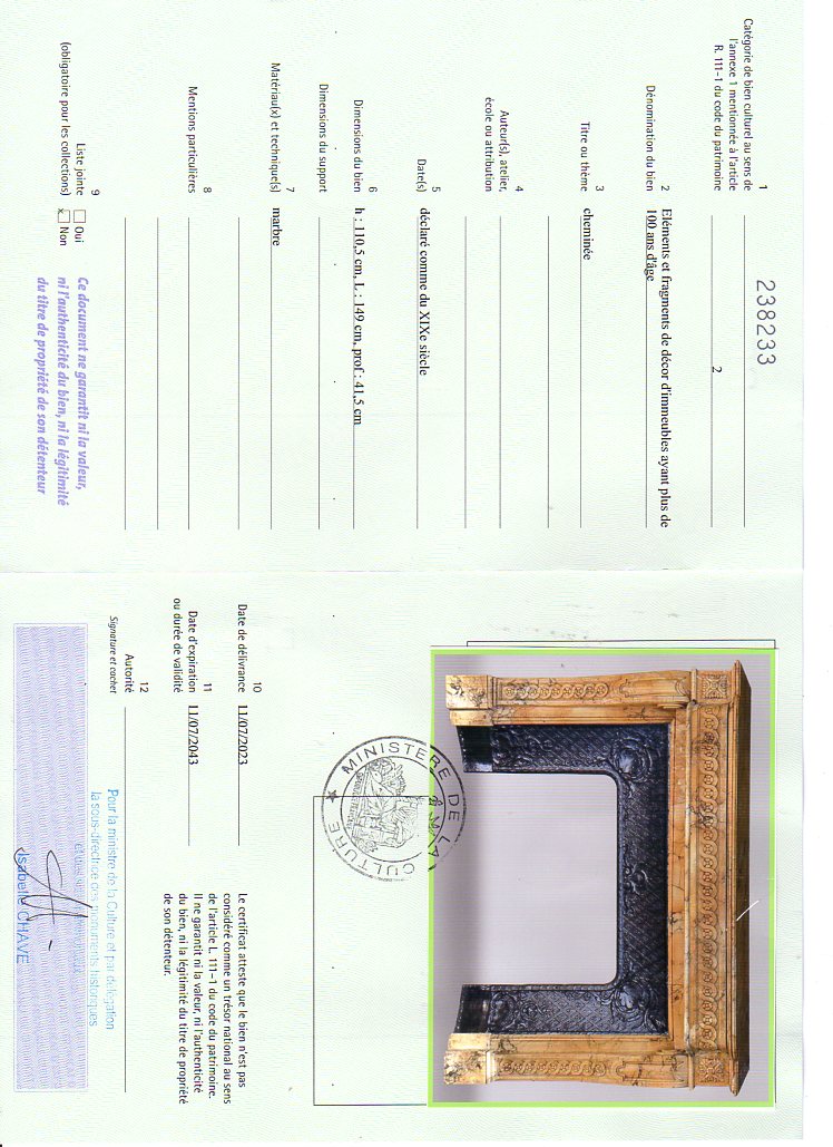 Export certificate