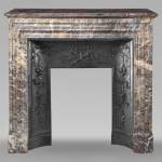 Louis XIV style mantel in Enjugerais marble
