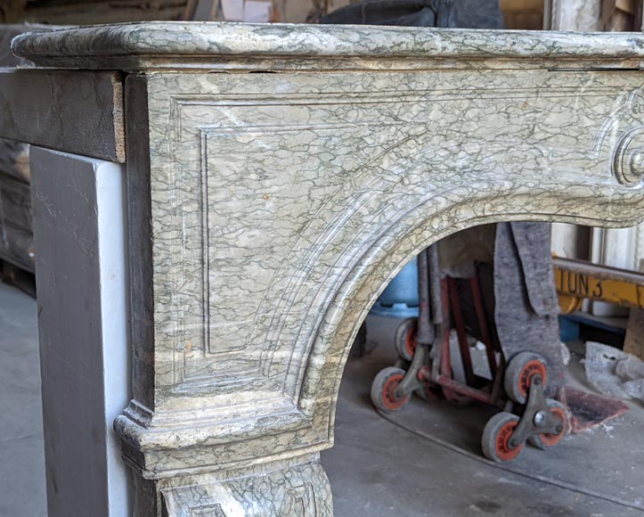 Louis XV period mantel in green Campan marble-5