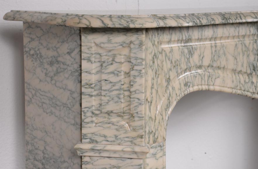 Louis XV style Pompadour mantelpiece in Vert d’Estours marble-3