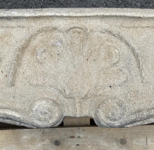 Louis XV period stone mantel-1