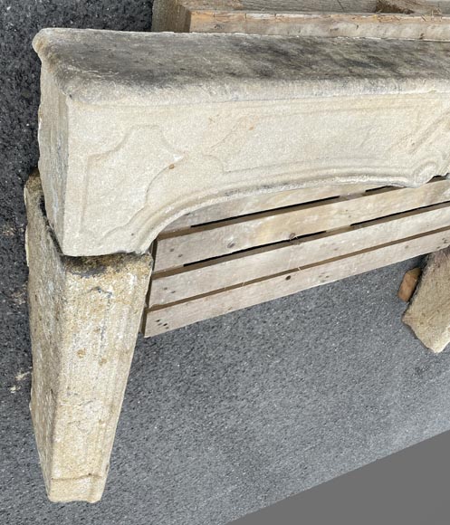 Louis XV period stone mantel-3