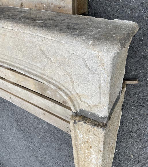 Louis XV period stone mantel-10