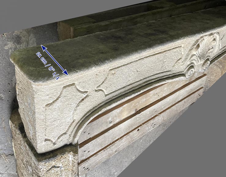 Louis XV period stone mantel-12