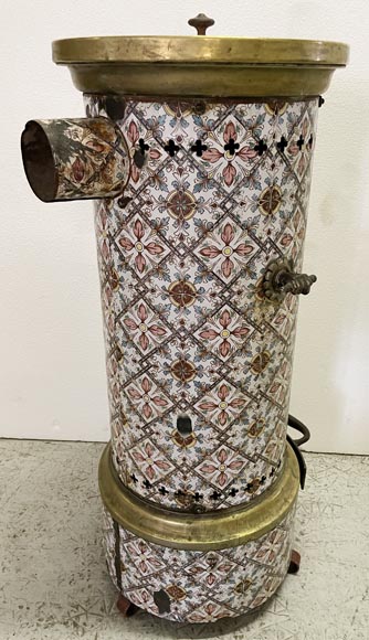 Antique polychrome stove-1