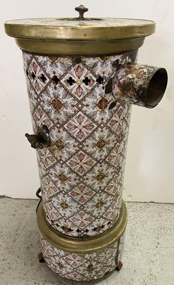 Antique polychrome stove-2