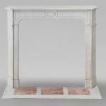 Carrara marble mantel in the XV style