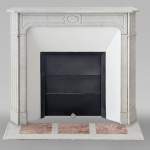 Carrara marble mantel in the XV style