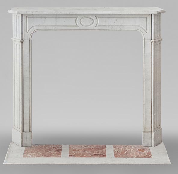 Carrara marble mantel in the XV style-0