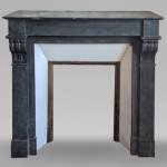 Napoleon III style mantel with black marble modillon