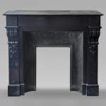 Napoleon III style mantel in black marble