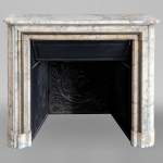 Louis XVI style mantel in Arabescato marble