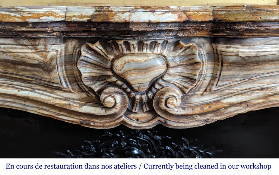 Louis XV style mantel in onyx-1