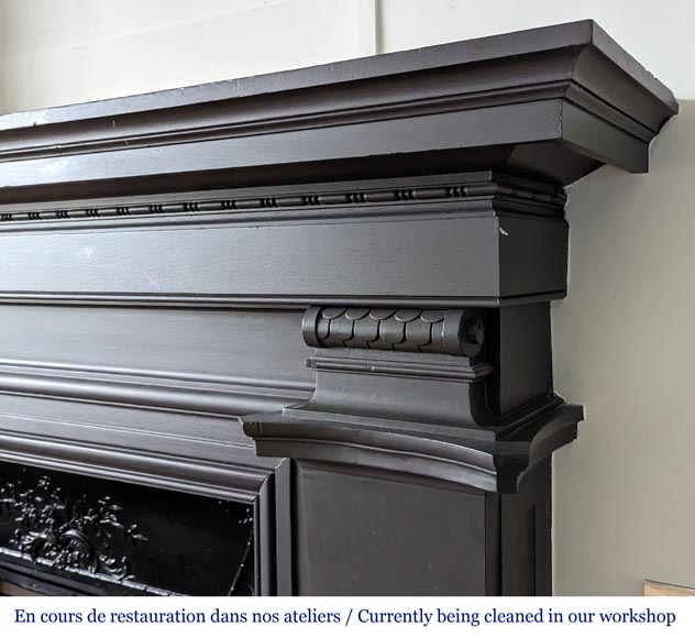 Napoleon III style mantel in painted wood-7