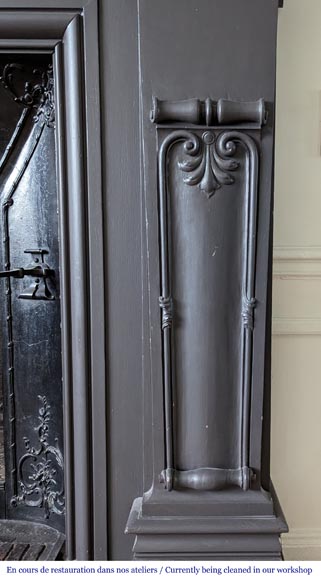 Napoleon III style mantel in painted wood-10