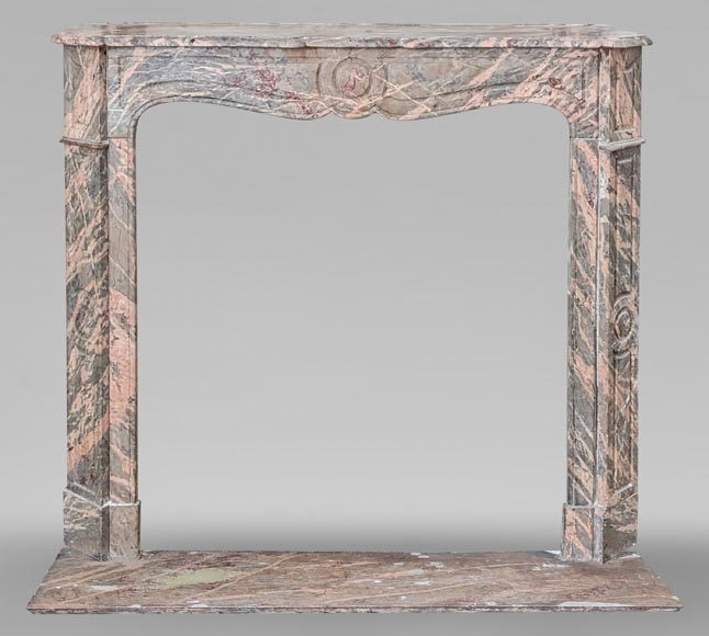 Louis XV style mantel in Enjugeraie marble-0