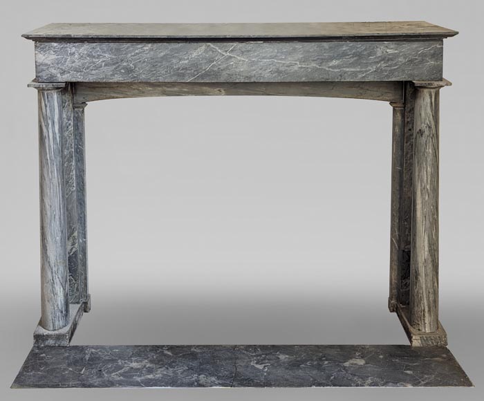 Directoire style mantel with detached columns in Turquin marble-0