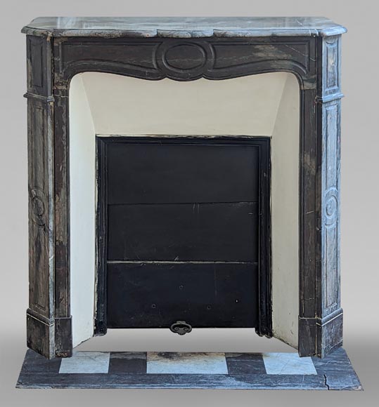 Louis XV style Pompadour mantel in Campan marble-0