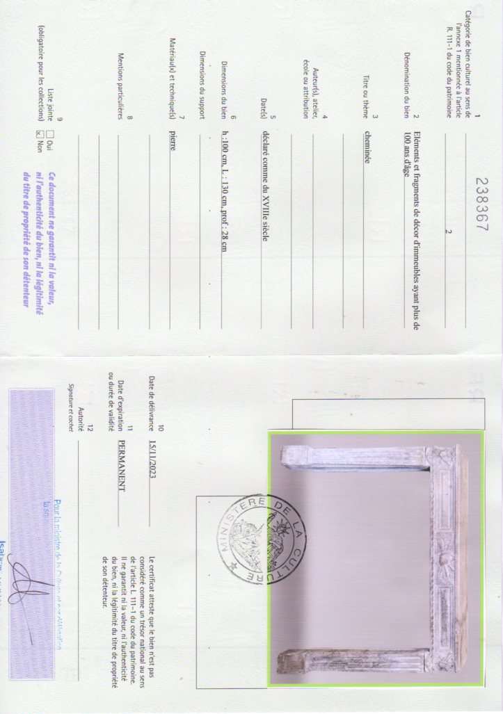 Export certificate