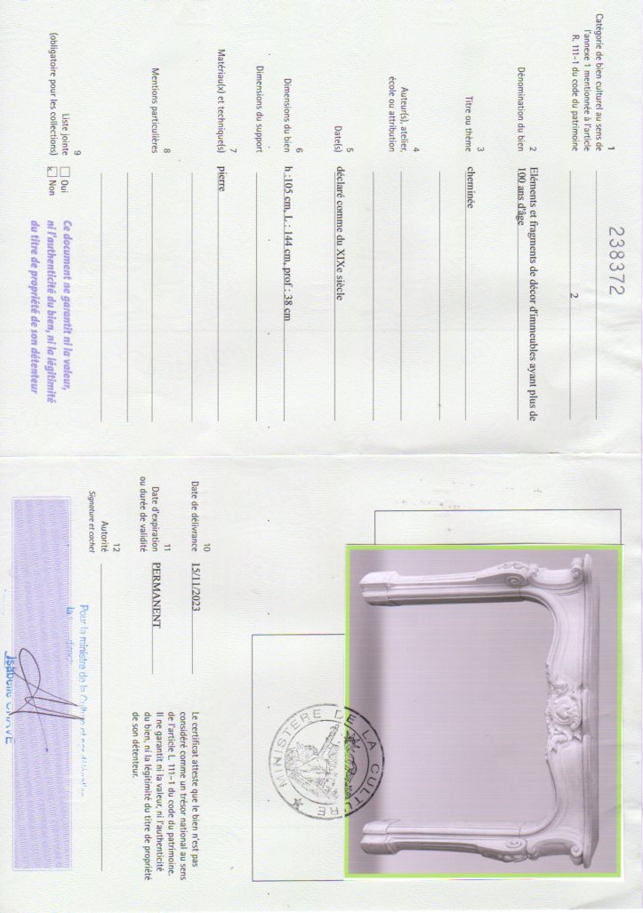Export certificate