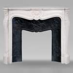 Louis XV style mantel in Carrara marble