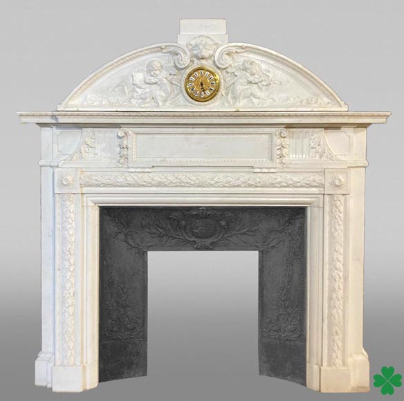 Napoleon III Fireplace with Clock, musical Putti Napoleon III Fireplace with Clock, musical Putti-0