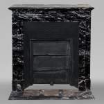 Louis XIV style mantel in Marquina marble with mouldings