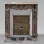 Louis XV style Pompadour mantel in Enjugerais marble