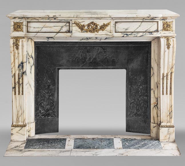 mamekichi2021マントルピース　ノブレスタイプ Louis XVI style bronze mantel in Panazeau marble - Marble