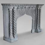 Neogothic style fireplace in Turquin marble