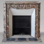 Louis XV style Pompadour mantel in pink Enjugerais marble