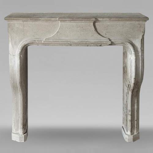 Small Burgundian-style fireplace carved in stone