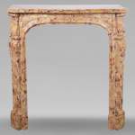 Louis XIV style Pompadour mantel in Aleppo Breche